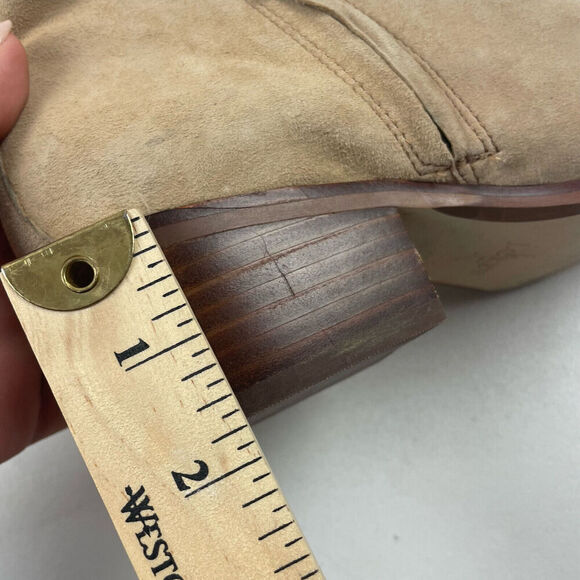 J.CREW Sawyer Ankle Boots Booties Suede Leather Sand C9868 Womens Size 6.5 - Picture 10 of 10